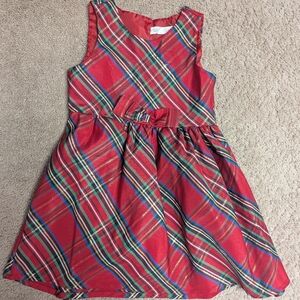 Nannette Red Plaid Kids Dress with Bow